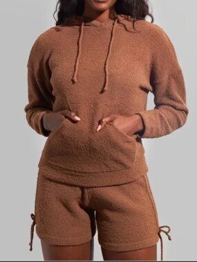 Buffbunny Collection Brown Teddy Hoodie